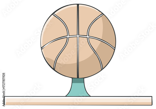 Basketball Object on a Stand - Sports, Games, Recreation Concept