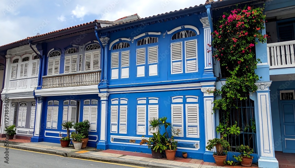 Fototapeta premium Colorful row of historic houses
