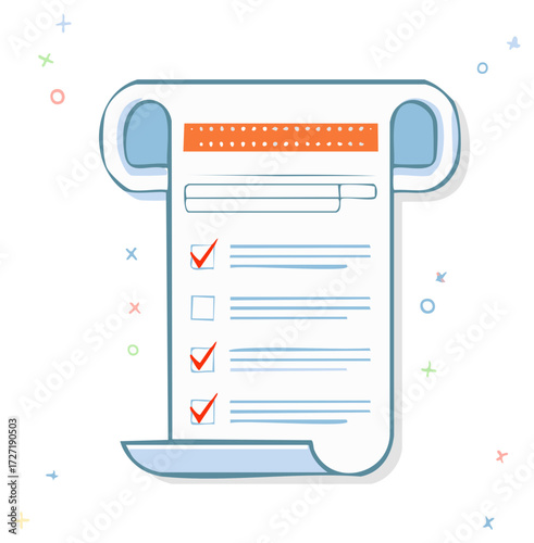 Completed Checklist or Payment Receipt Printing from a Machine Icon
