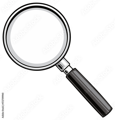 Magnifying Glass Illustration for Investigation and Detailed Search Concepts