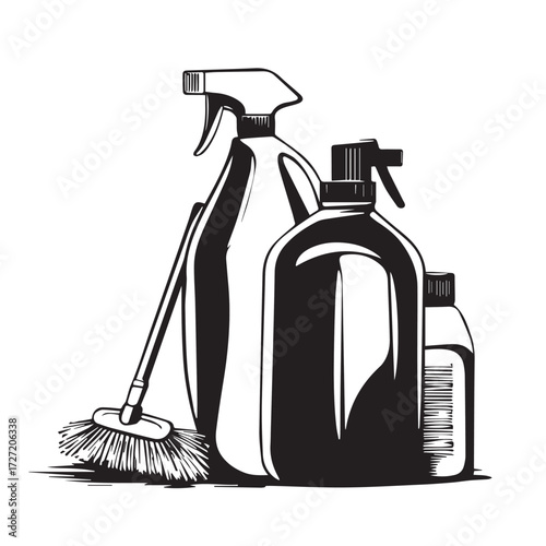 cleaning spray bottle