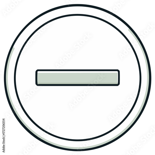 Illustration of a prohibition sign, negative symbol. Icon of no entry, negative