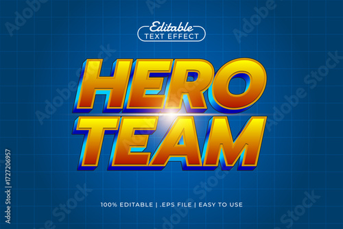 hero team editable text effect