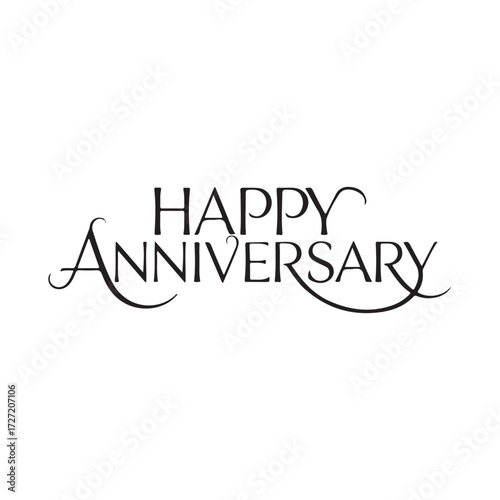 Fotografie “Happy Anniversary” silhouette inside a glowing heart shape