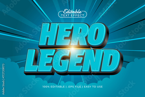 hero legend editable text effect