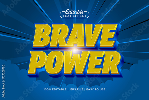 brave power editable text effect