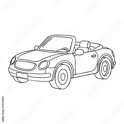 A sleek convertible car design featuring smooth curves and an open-top style for a stylish driving experience.