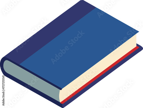 Vector scalable hardcover book mockup standing tilted eps illustration graphic