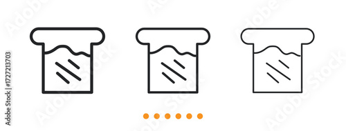 Bread icon. Thin line icon vector
