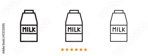 Milk icon. Thin line icon vector