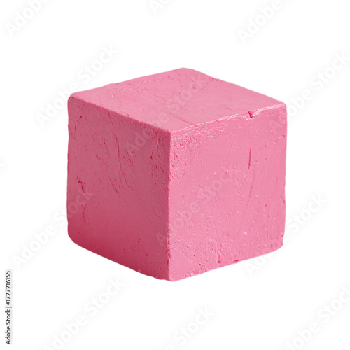 Wallpaper Mural Pink modeling clay cube block on transparent background Torontodigital.ca