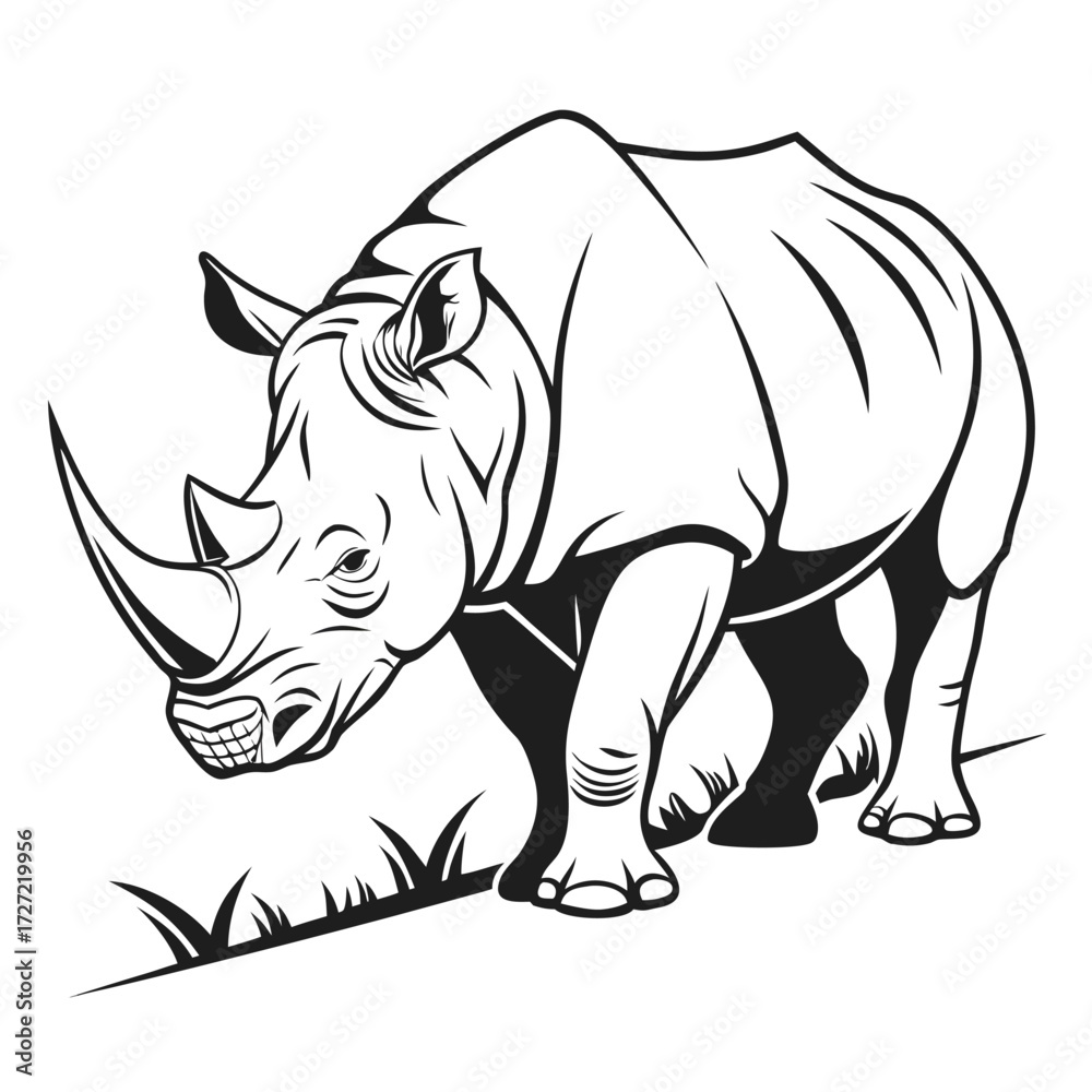 Fototapeta premium rhino vector illustration