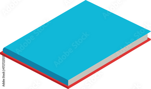 Slim softcover notebook mockup lying flat vector illustration eps scalable graphic design