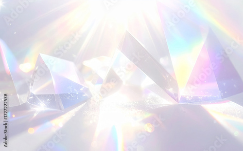 綺麗なクリスタルの背景テクスチャ　白