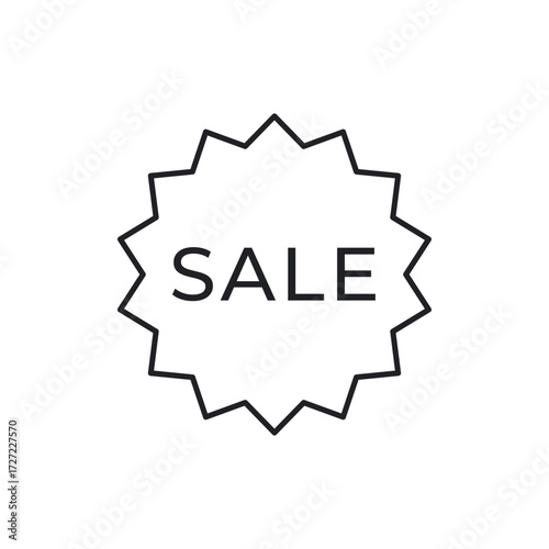 Star Burst Sale Discount Price Tag Line Icon