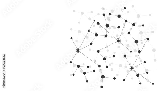 Abstract molecular network and DNA helix structure,neural connections and biotechnology background,concept of scientific innovation healthcare and medicine