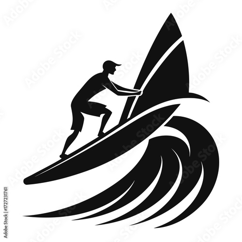 Windsurfing Silhouette