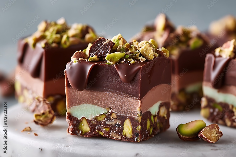 custom made wallpaper toronto digitalPistachio fudge dessert recipe captured in a clean kitchen with close-up food photography, focusing on sweet treats.