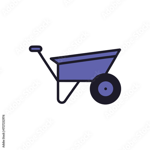  Wheelbarrow vector design. 