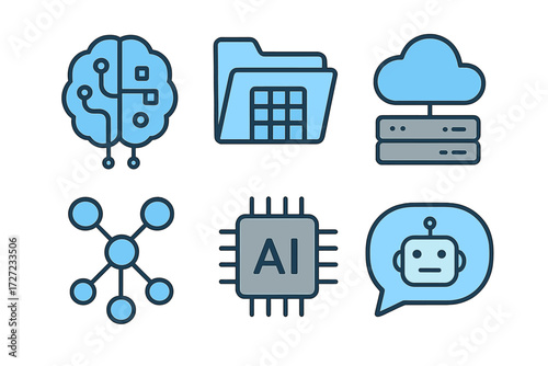 Modern concepts of artificial intelligence, machine learning, data storage, cloud computing, and neural network systems