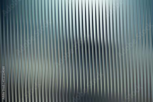 Abstract background with vertical pleats and cool, metallic, blue and silver tones