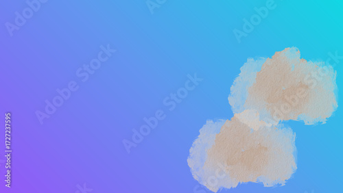 Gradient sky with soft clouds illustration for website header or presentation slide with pastel color palette