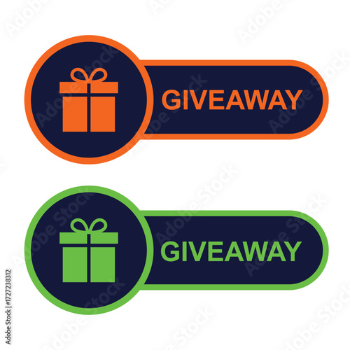 giveaway banner with gift box icon