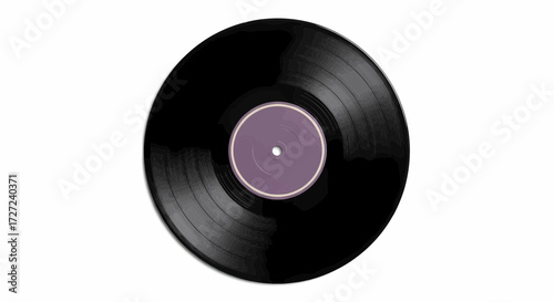 Vintage vinyl record lp disc vector illustration on white