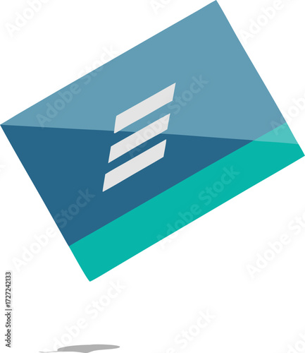 Floating digital visiting card mockup vector eps scalable for modern business design