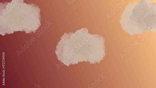 Watercolor sky with fluffy clouds illustration for dreamy wallpaper and serene digital design projects