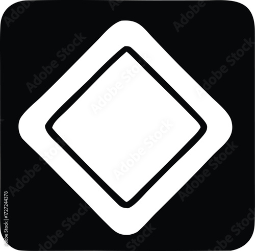 Free Download Geometric rhombus shape icon simple outline symbol element design abstract square diamond art graphics - GFXLoad