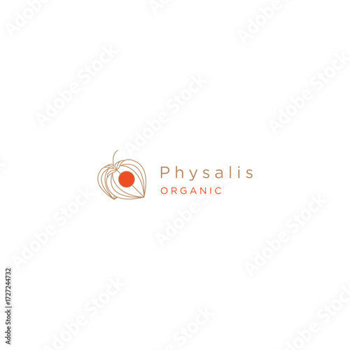 Fresh Physalis Logo Design Template