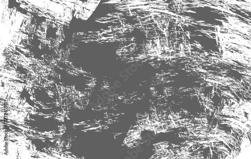 Grunge abstract texture with distressed brush strokes in gray and white for backgrounds, overlays, posters, and digital design