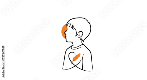 Honoring survivors and lost children on the National Day for Truth and Reconciliation with a symbolic line art illustration