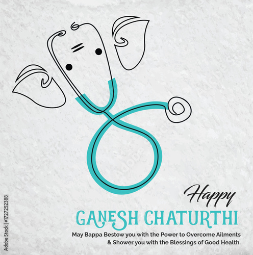 Happy Ganesh Chaturthi for Doctors and hospital, the creative for a tribute our doctor where we say doctor is god that means god is also god.