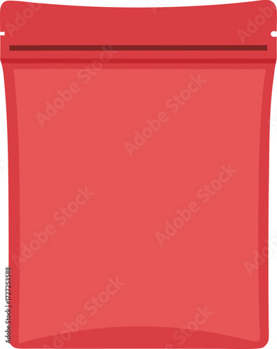 Vector matte stand up pouch mockup with zipper for product packaging design