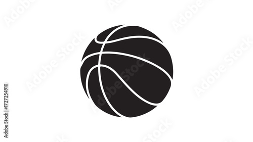 Dynamic basketball graphic ready for your team logo or sports design project, a bold design element for athletic branding and spirited event promotions that really scores