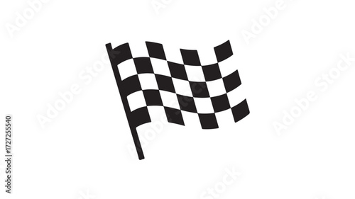 Victory is yours with this dynamic black and white checkered flag, perfect for racing events, sports promotions, or celebrating success in any competition, signaling the ultimate win