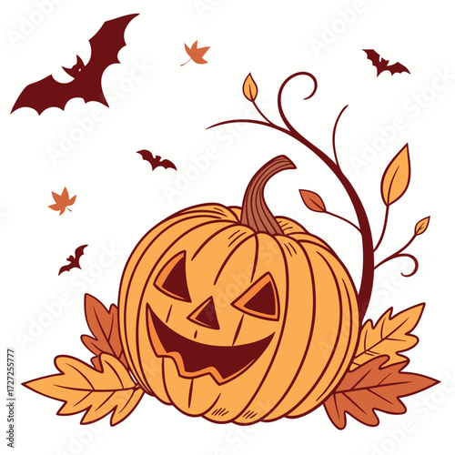 Halloween Jack O' Lantern Autumn Illustration