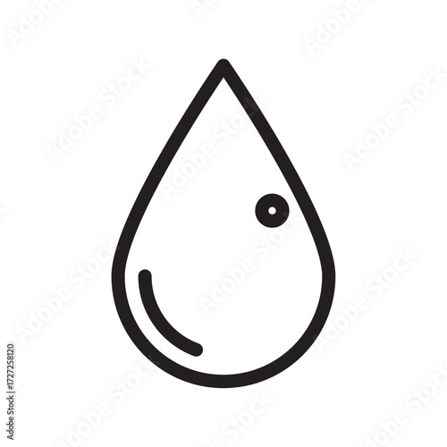 Editable Blood Drop Line Icon
