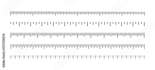 Black ruler scale showing imperial and metric units vector