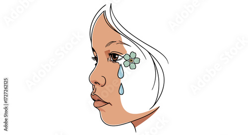 A poignant illustration for the National Day for Truth and Reconciliation, symbolizing remembrance, sorrow, and hope for healing