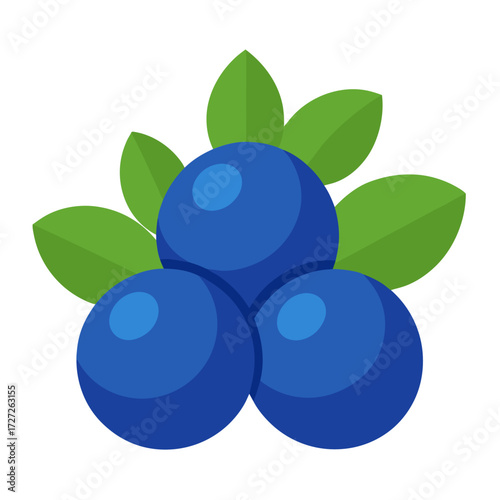 Blueberries isolated on white background