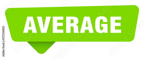 average green sign isolated on transpatent background. average sticker
