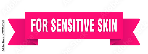 for sensitive skin ribbon isolated on transparent background. for sensitive skin ribbon