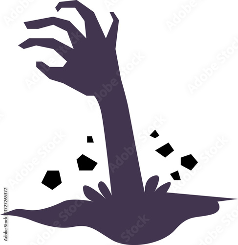 Zombie Hand Rising From the Ground