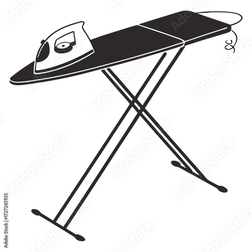 iron and ironing board