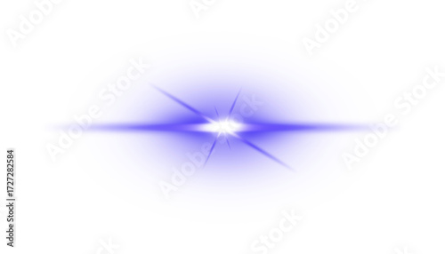 Blue Starburst Spark Light Effect PNG