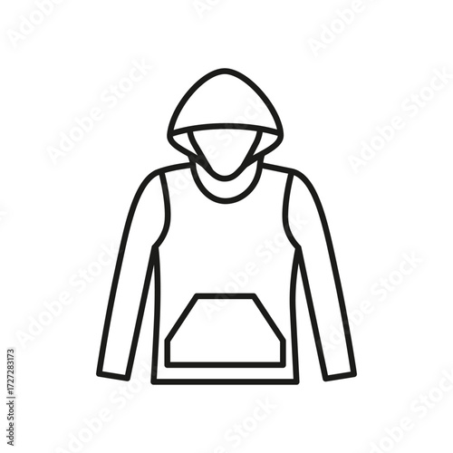 A hooded sweatshirt illustration