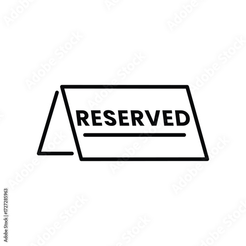Restaurant reserved icon outline vector. Dinner dish. Eat menu